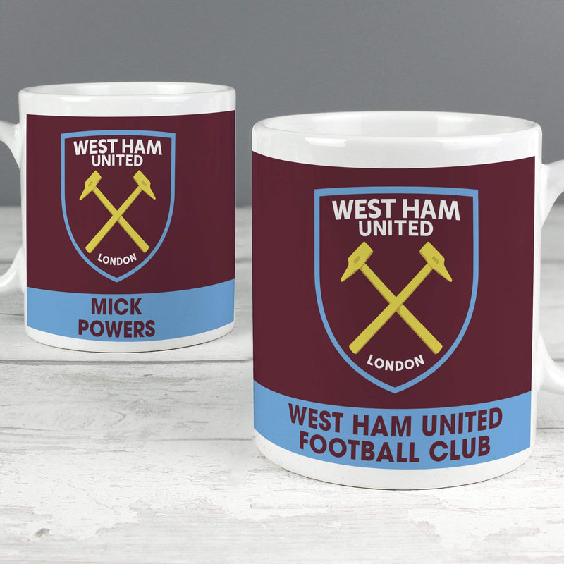 Personalised Memento Mugs West Ham United FC Bold Crest Mug
