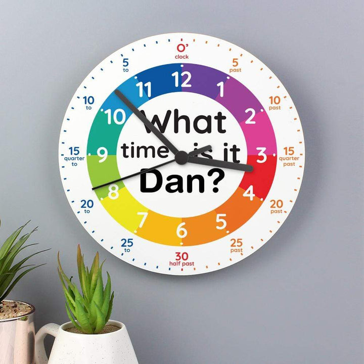 Personalised Memento Clocks &amp; Watches Personalised What Time Is It? Wooden Clock