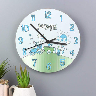 Personalised Memento Clocks & Watches Personalised Whimsical Train Clock