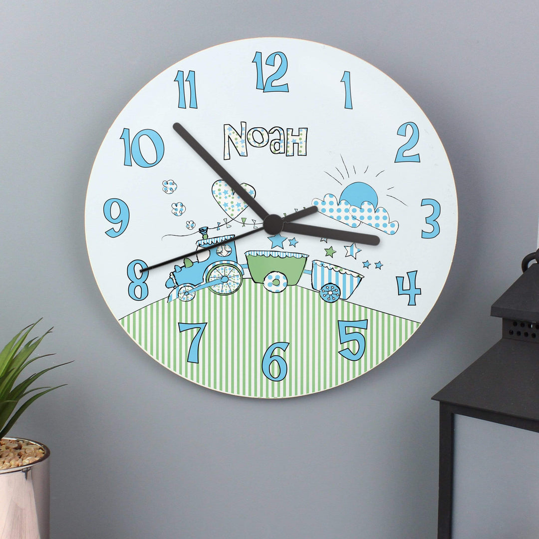 Personalised Memento Clocks &amp; Watches Personalised Whimsical Train Clock