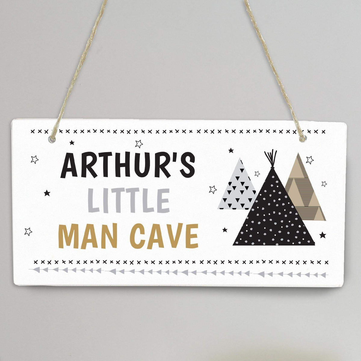 Personalised Memento Personalised Wigwam Wooden Sign