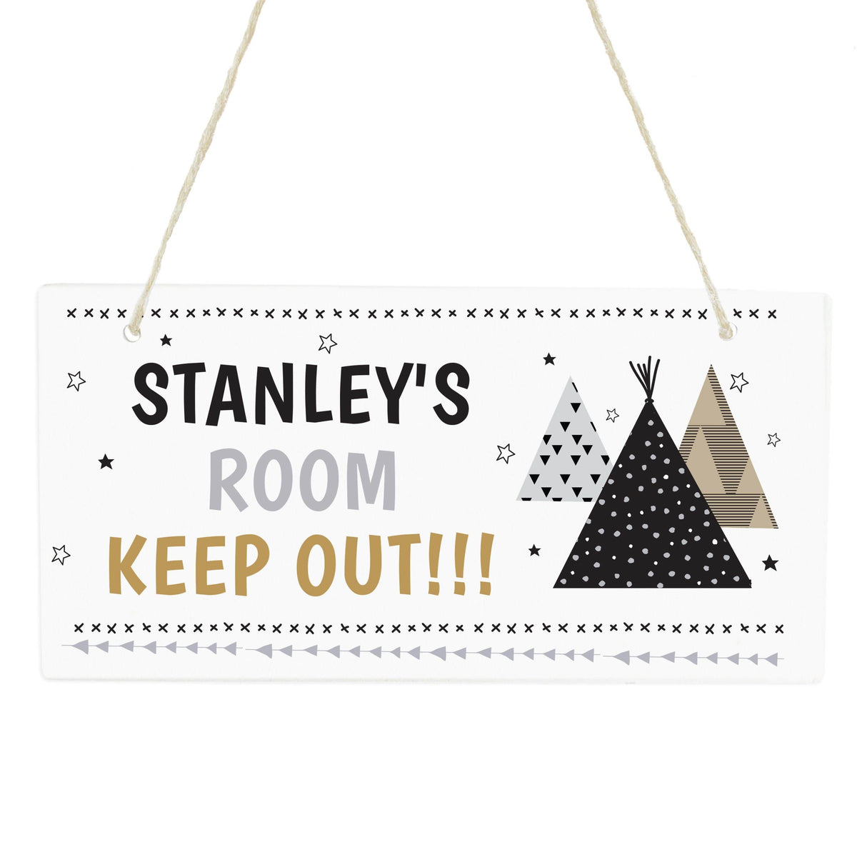 Personalised Memento Personalised Wigwam Wooden Sign