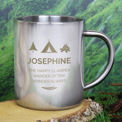 Personalised Memento Mugs Personalised 'Wilderness Wanderer' Stainless Steel Mug