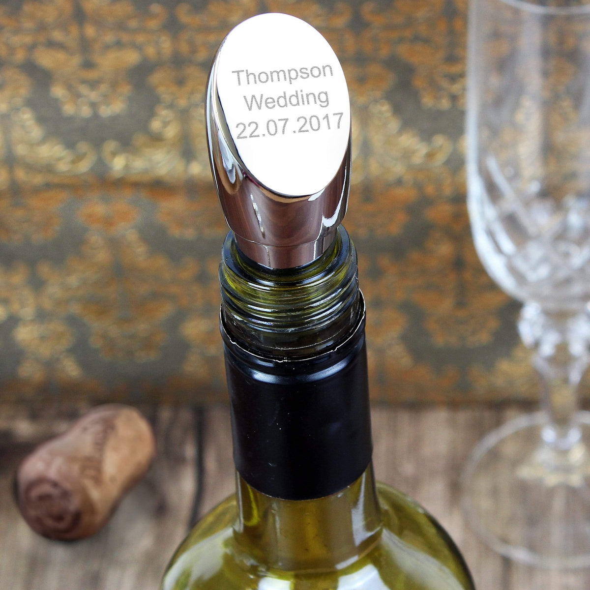 Personalised Memento Glasses & Barware Personalised Wine Stopper