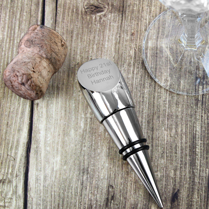 Personalised Memento Glasses &amp; Barware Personalised Wine Stopper