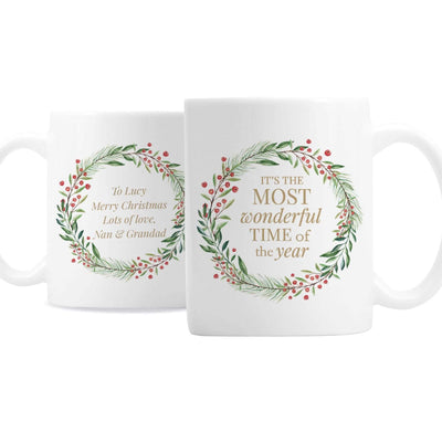 Personalised Memento Mugs Personalised 'Wonderful Time of The Year' Christmas Mug