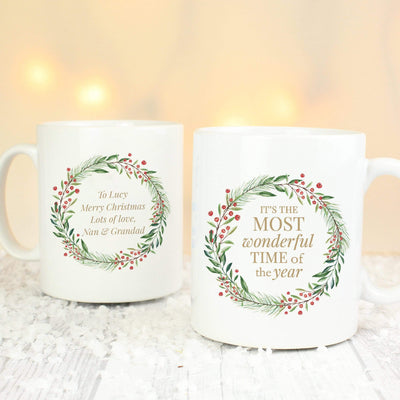 Personalised Memento Mugs Personalised 'Wonderful Time of The Year' Christmas Mug