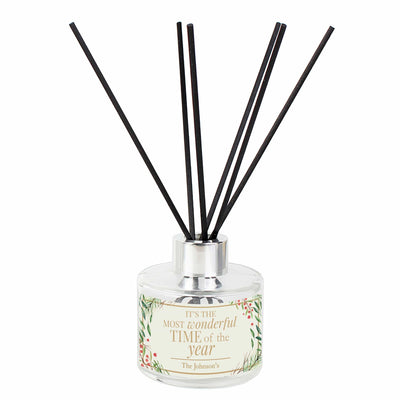 Personalised Memento Candles & Reed Diffusers Personalised 'Wonderful Time of The Year' Christmas Reed Diffuser