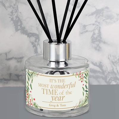 Personalised Memento Candles & Reed Diffusers Personalised 'Wonderful Time of The Year' Christmas Reed Diffuser