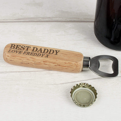 Personalised Memento Wooden Personalised Wooden Bottle Opener
