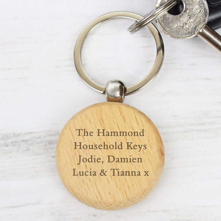 Personalised Memento Keepsakes Personalised Wooden Keyring