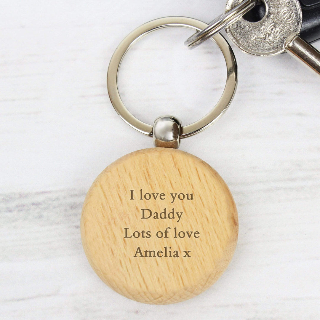 Personalised Memento Keepsakes Personalised Wooden Keyring