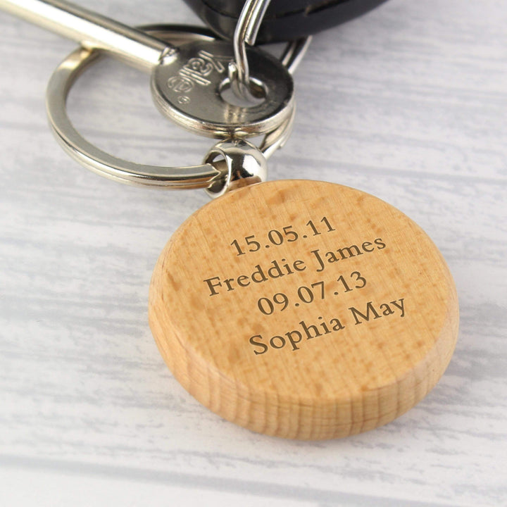 Personalised Memento Keepsakes Personalised Wooden Keyring