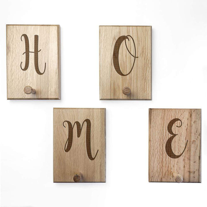 Treat Script Personalised Wooden Peg Hook