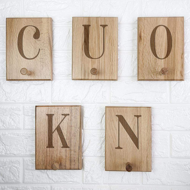 Treat Serif Personalised Wooden Peg Hook