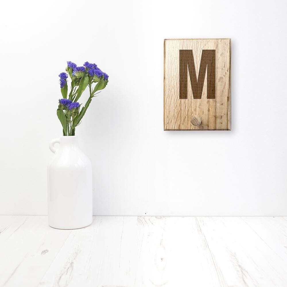 Treat Sans Serif Personalised Wooden Peg Hook