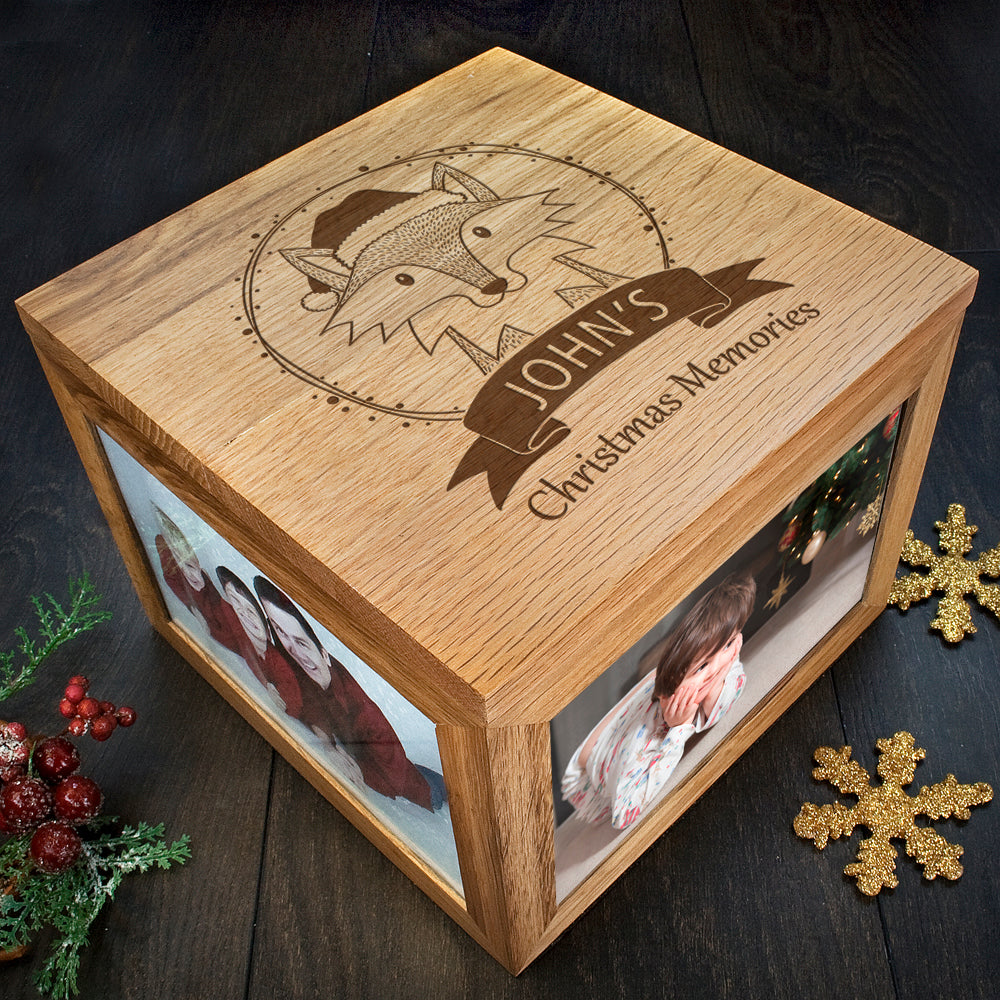 Personalised Woodland Fox Christmas Memory Box