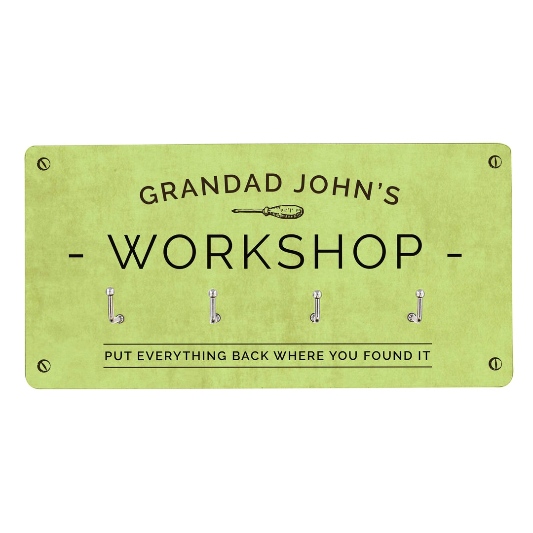 Personalised Memento Wooden Personalised Workshop Hooks