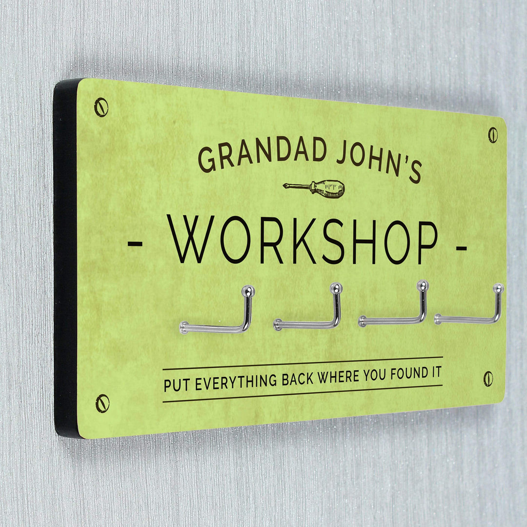 Personalised Memento Wooden Personalised Workshop Hooks