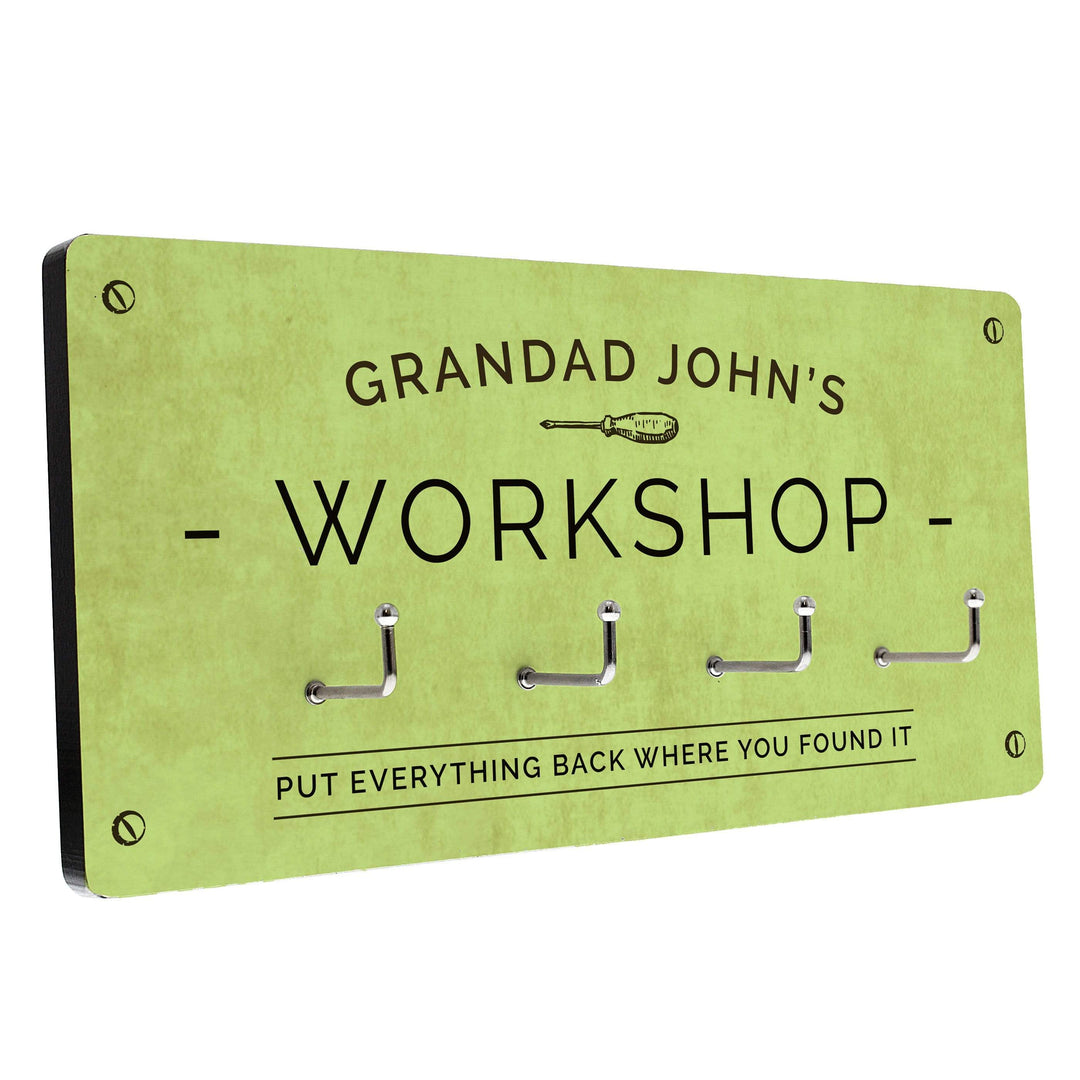 Personalised Memento Wooden Personalised Workshop Hooks