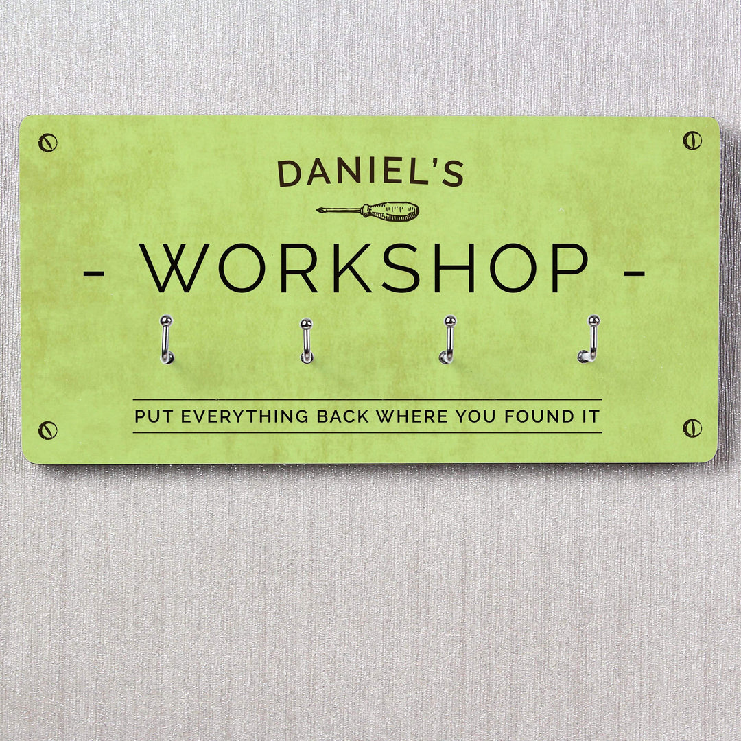 Personalised Memento Wooden Personalised Workshop Hooks