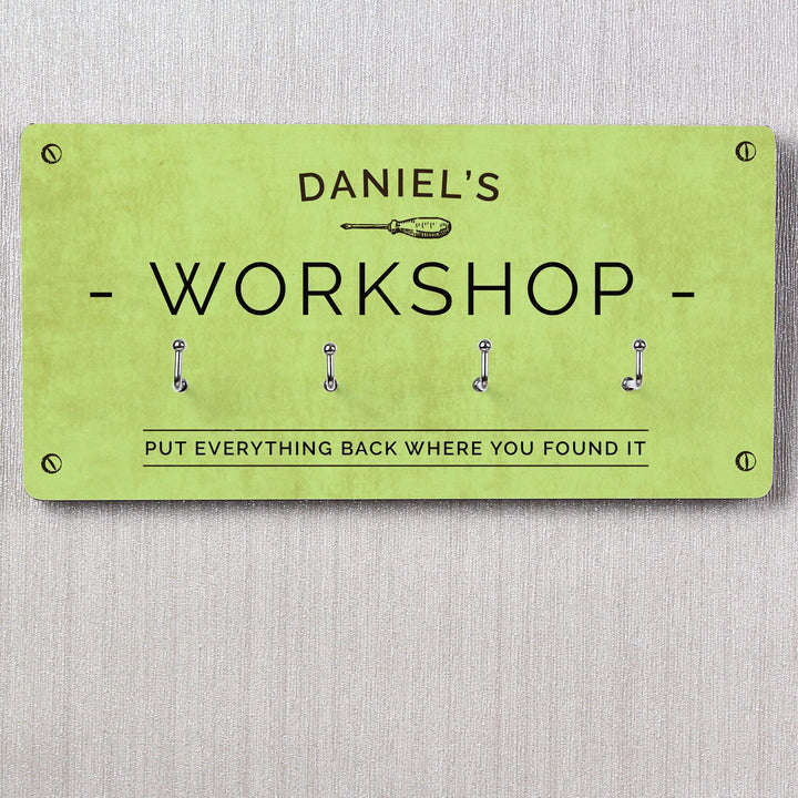 Personalised Memento Wooden Personalised Workshop Hooks