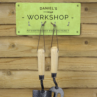 Personalised Memento Wooden Personalised Workshop Hooks
