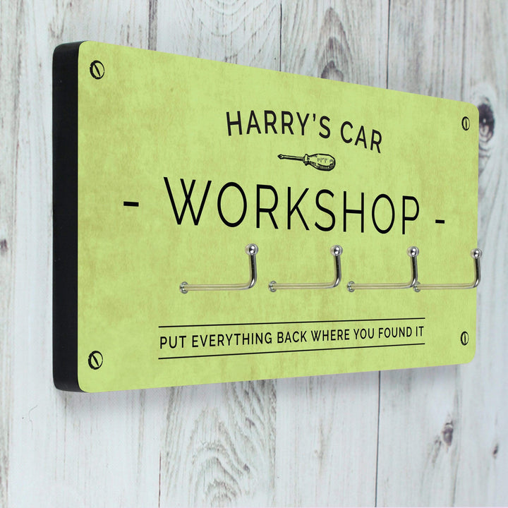 Personalised Memento Wooden Personalised Workshop Hooks