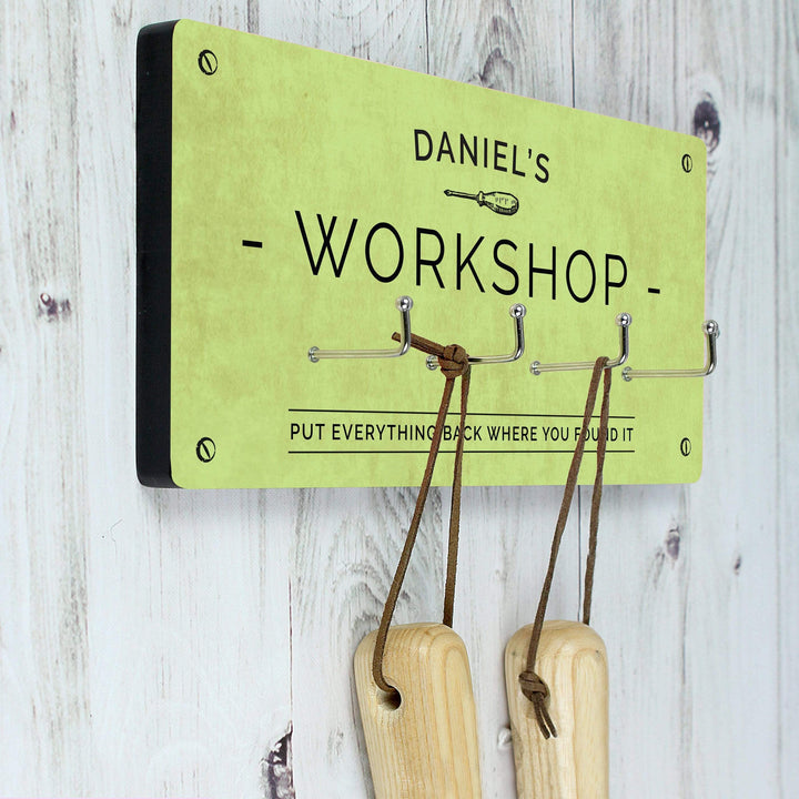 Personalised Memento Wooden Personalised Workshop Hooks