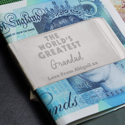 Personalised Memento Keepsakes Personalised 'World's Greatest' Money Clip