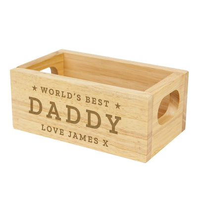 Personalised Memento Personalised Worlds Best Mini Wooden Crate