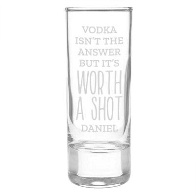 Personalised Memento Personalised 'Worth A Shot' Shot Glass