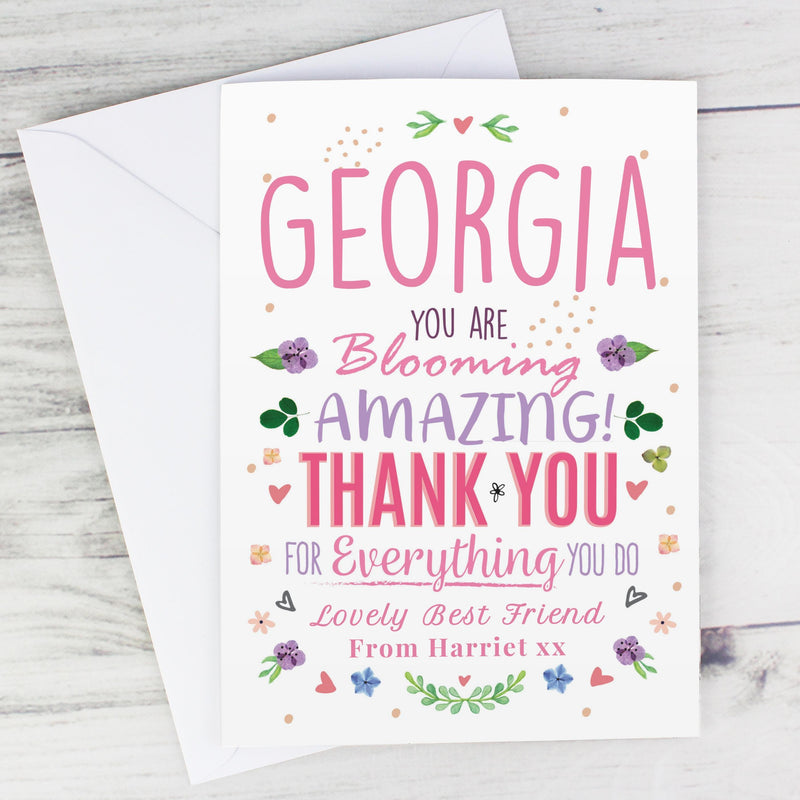 Personalised Memento Personalised You Are Blooming Amazing Card