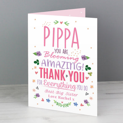 Personalised Memento Personalised You Are Blooming Amazing Card