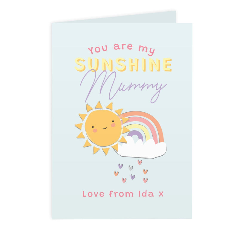 Personalised Memento Personalised You Are My Sunshine Card