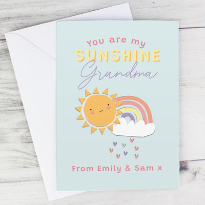 Personalised Memento Personalised You Are My Sunshine Card