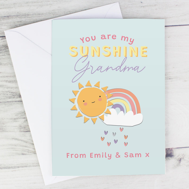 Personalised Memento Personalised You Are My Sunshine Card