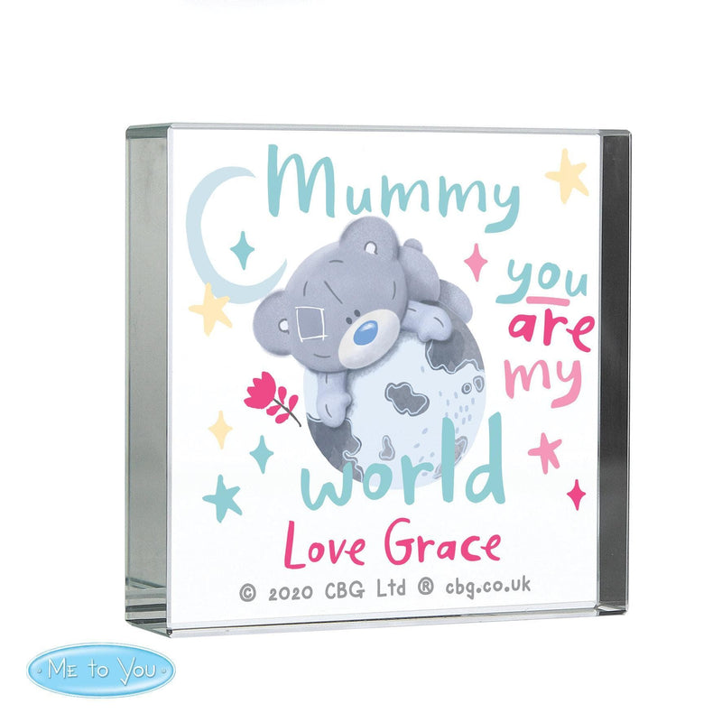 Personalised Memento Personalised You Are My World Me To You Large Crystal Token