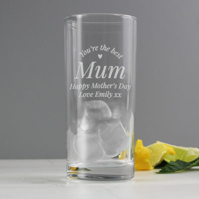 Personalised Memento Personalised You Are The Best Hi Ball Glass