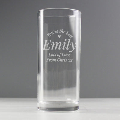 Personalised Memento Personalised You Are The Best Hi Ball Glass