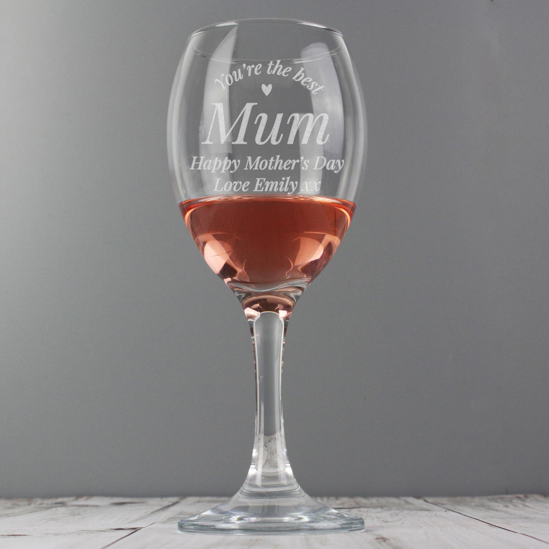 Personalised Memento Personalised You Are The Best Wine Glass