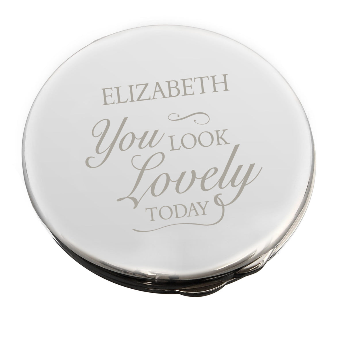 Personalised Memento Keepsakes Personalised You Look Lovely Compact Mirror