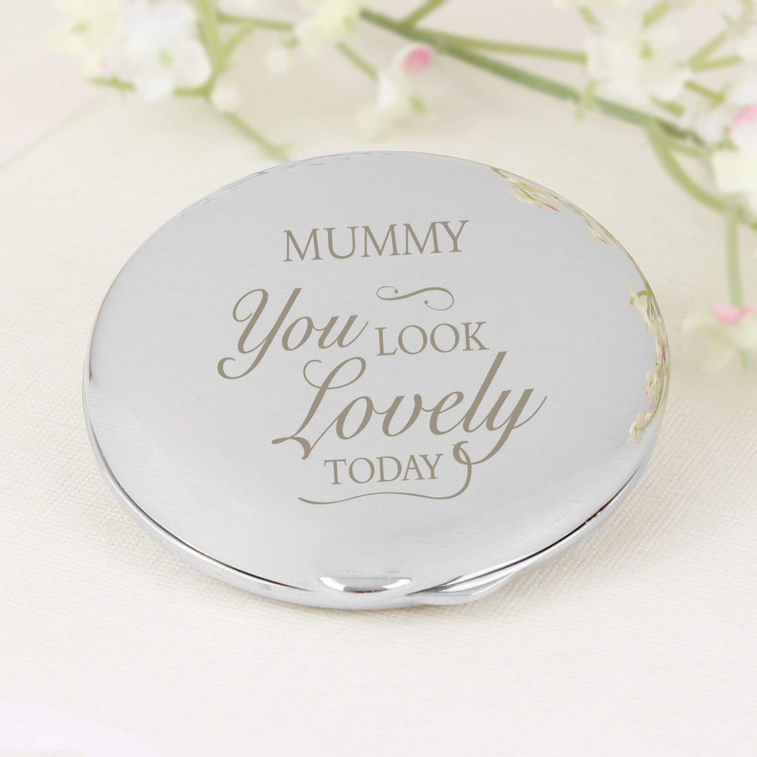 Personalised Memento Keepsakes Personalised You Look Lovely Compact Mirror
