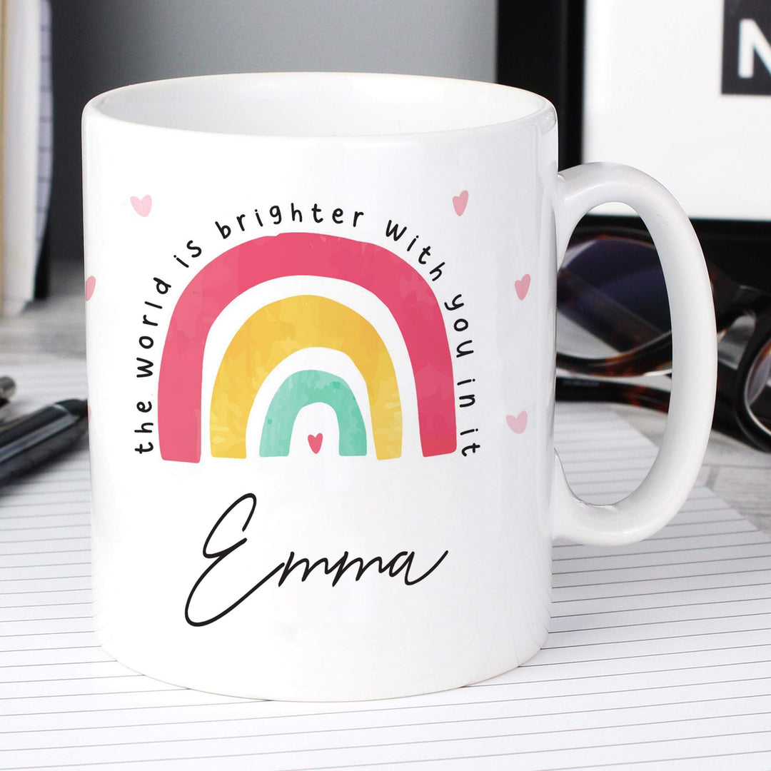 Personalised Memento Personalised You Make The World Brighter Mug
