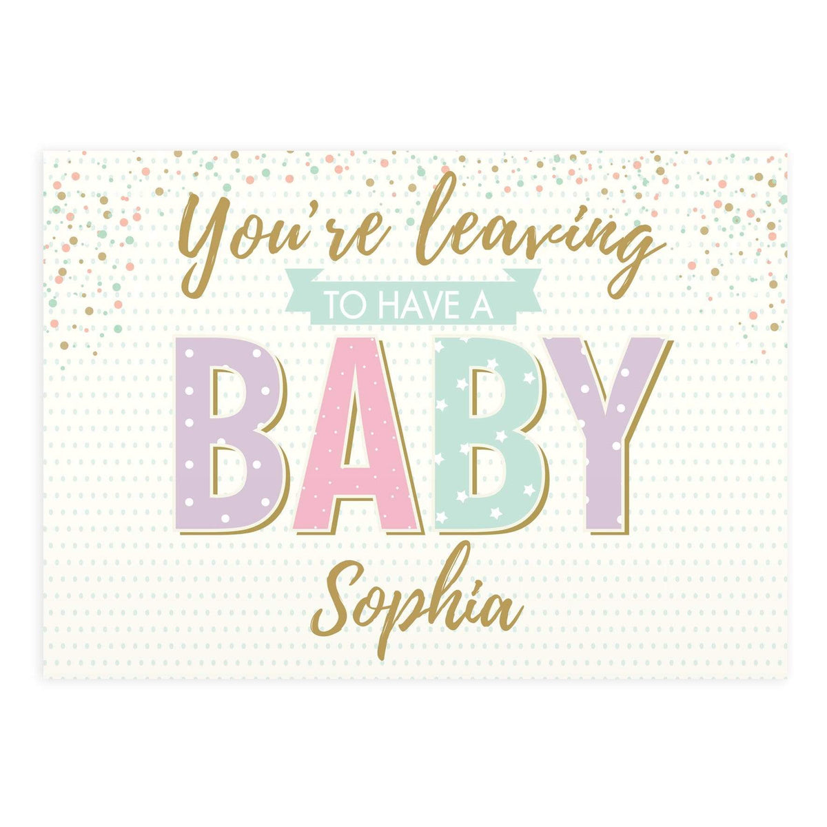 Personalised Memento Greetings Cards Personalised 'You're Leaving to Have a Baby' Card