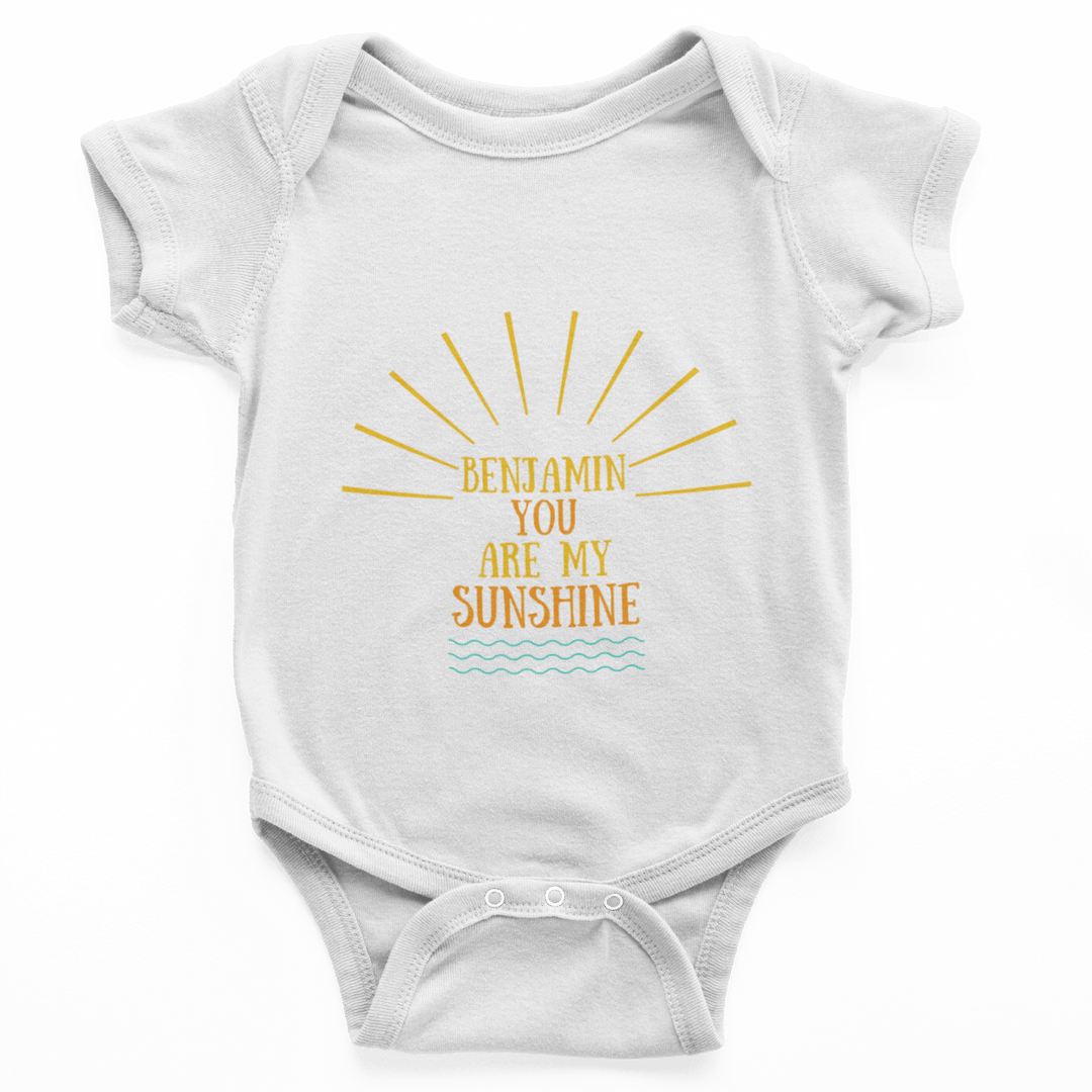 The Little Personal Shop Babygrows Personalised Your My Sunshine Babygrow