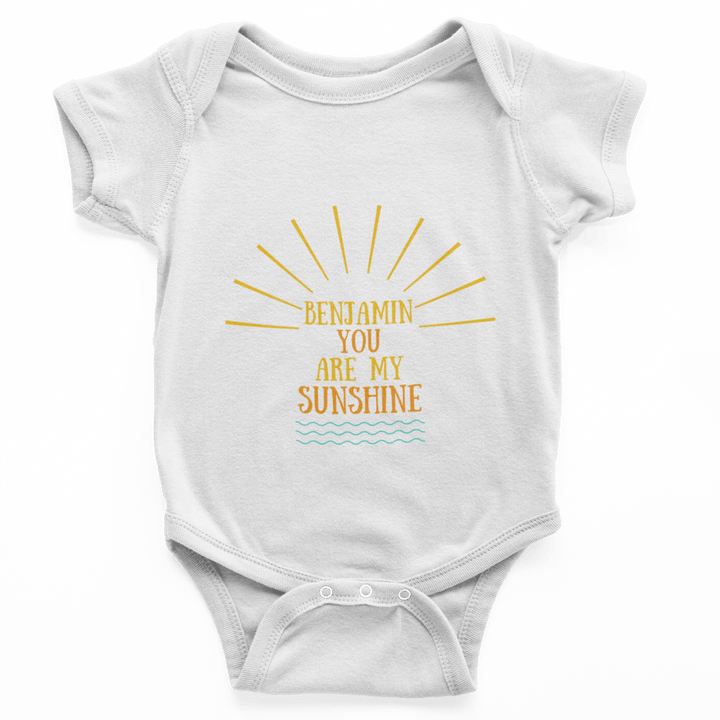 The Little Personal Shop Babygrows Personalised Your My Sunshine Babygrow