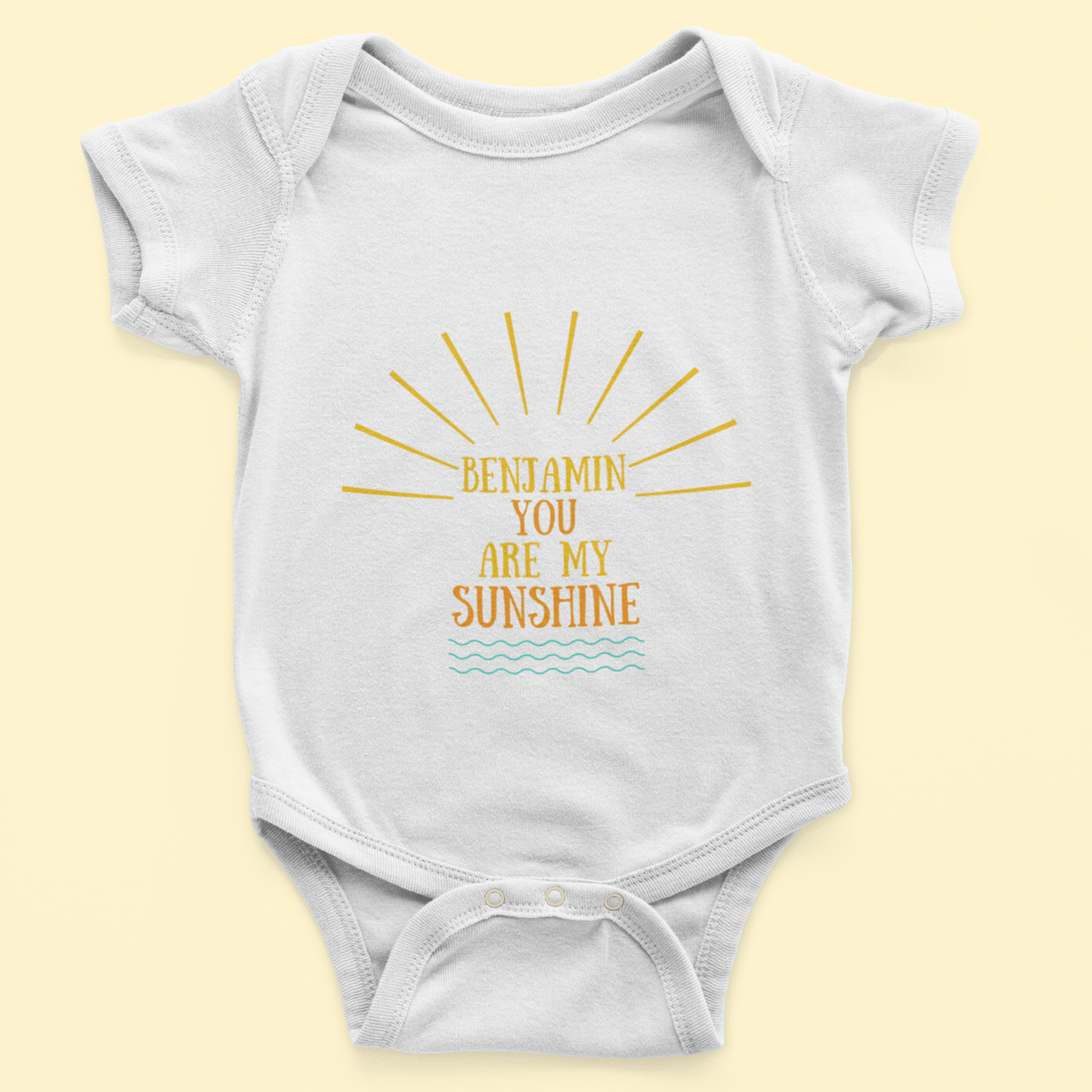 The Little Personal Shop Babygrows Personalised Your My Sunshine Babygrow