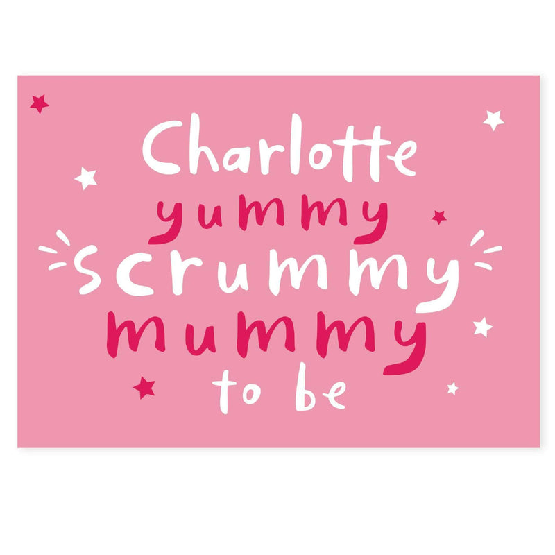 Personalised Memento Personalised Yummy Scrummy Mummy To Be Card