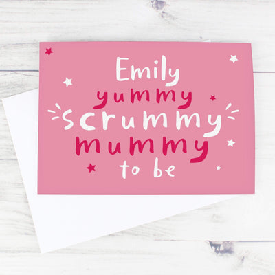 Personalised Memento Personalised Yummy Scrummy Mummy To Be Card